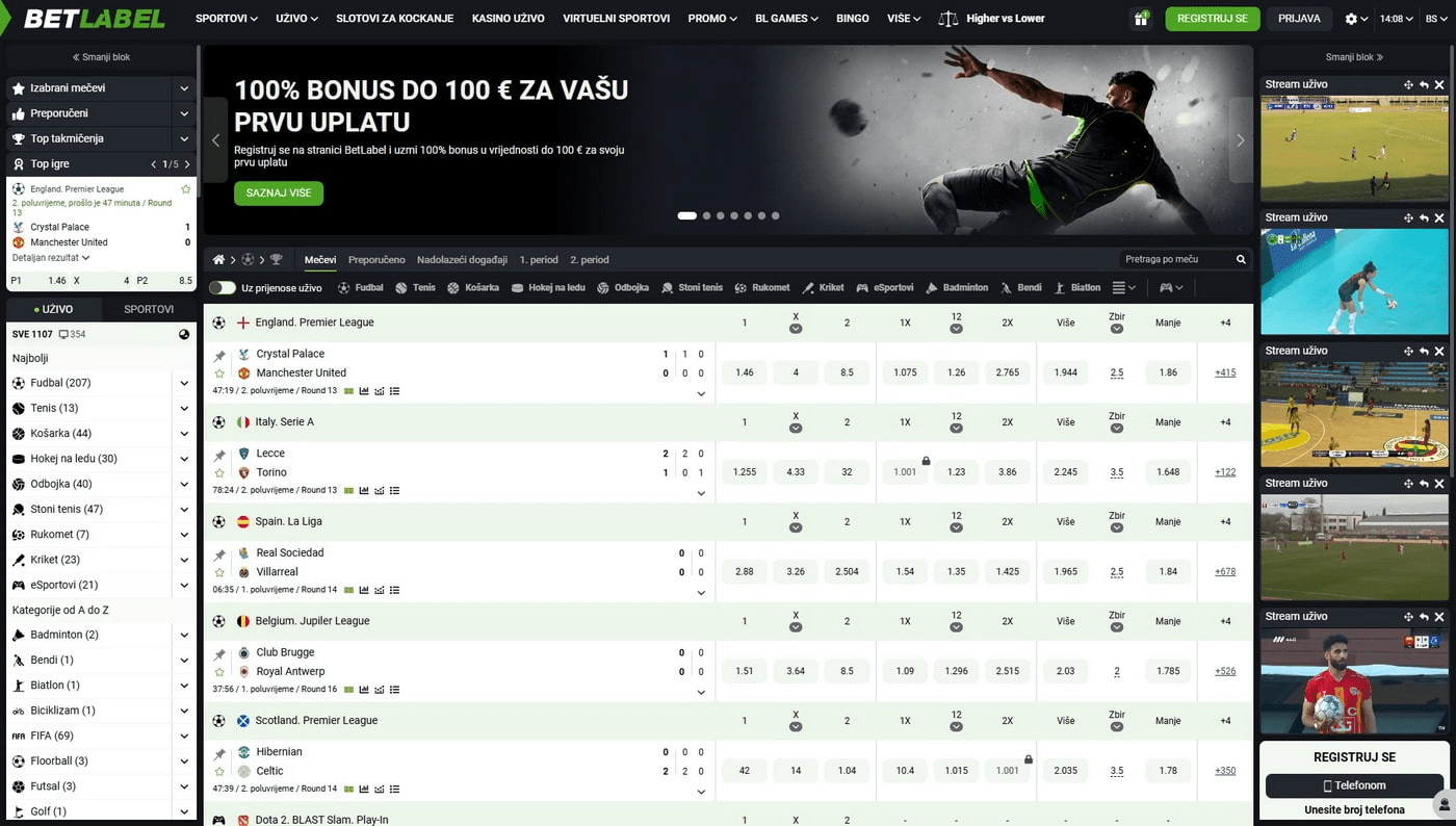 Informacije o internet kladionici Betlabel